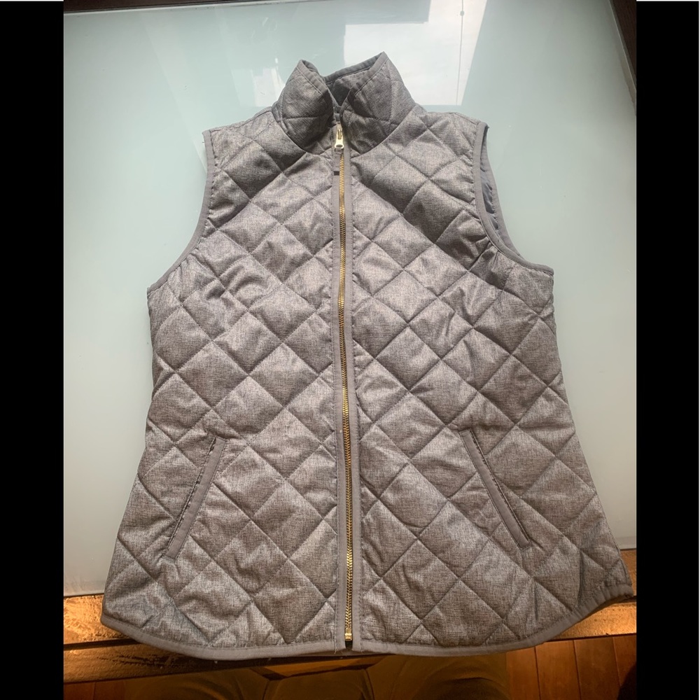 Grey Quilted Vest